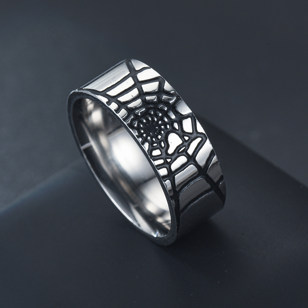 Men Accessories Name - Bague en toile d'araignée Simple en