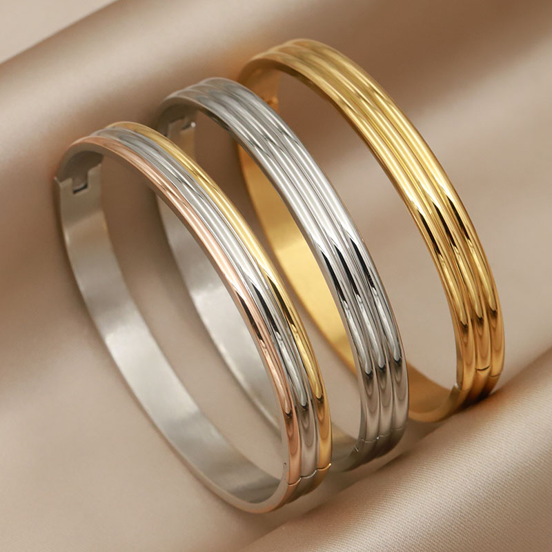Men'S Accessories Jewelry Brands - Bracelets en acier inoxydable plaqué PVD