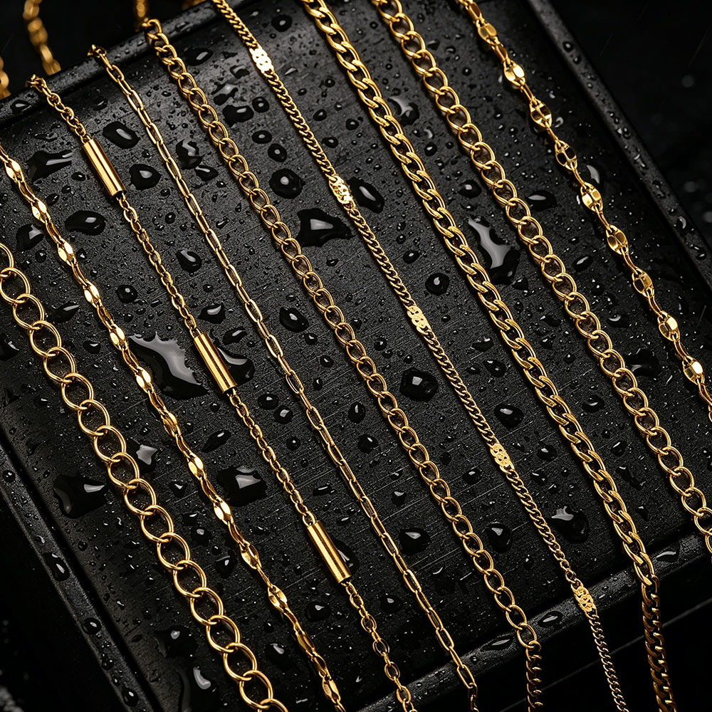Men'S Accessories Chain - Chaînes croisées longues en acier inoxydable