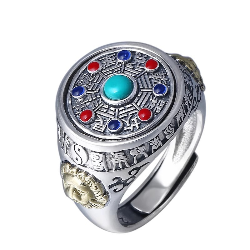 Men Accessories Ethnic - Bague en émail coloré de Style