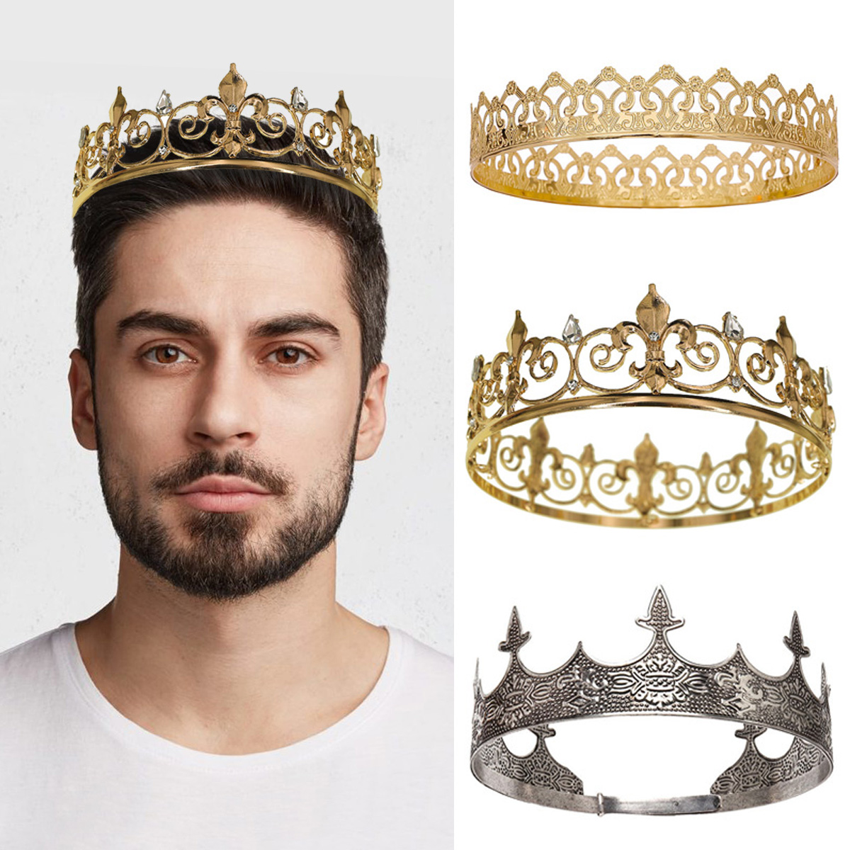 Men Accessories For Party - Couronne de roi Royal reine pour
