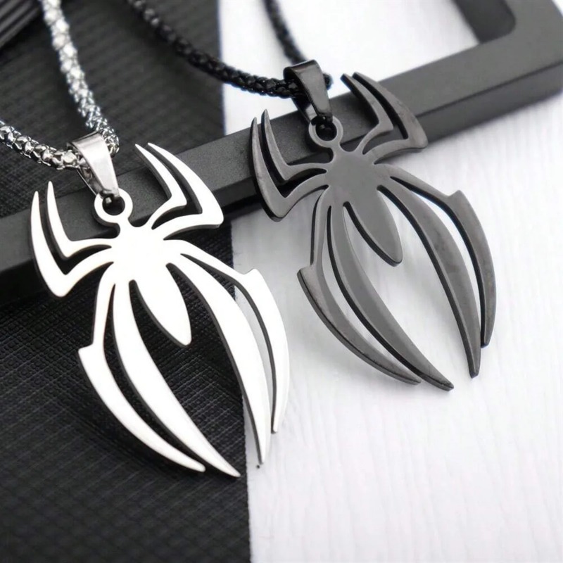 Men'S Accessories Chain - Collier gothique en forme d'araignée, pendentif