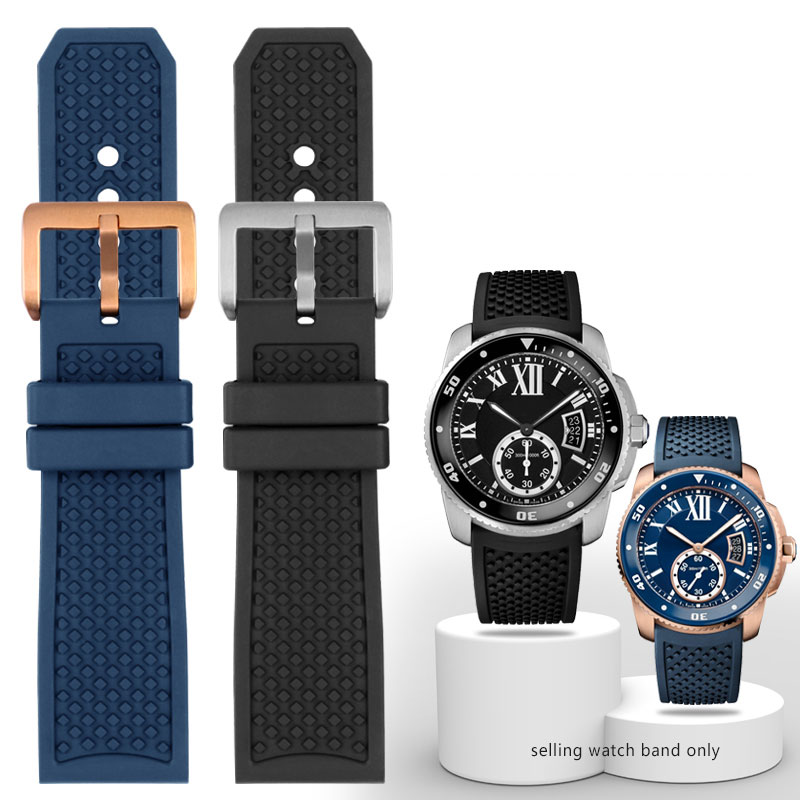 23mm 24mm Fluororubber Watchba - Men'S Accessories Cartier avis et prix
