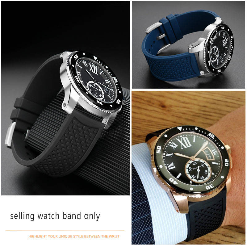 23mm 24mm Fluororubber Watchba - Men'S Accessories Cartier avis et prix