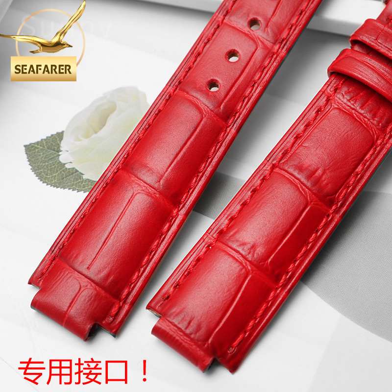 Bracelet de montre en cuir vér - Men'S Accessories Cartier avis et prix
