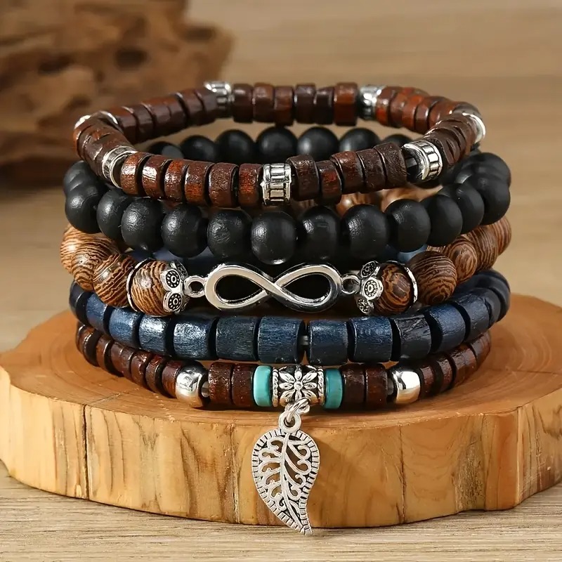 Ensemble de bracelets élastiqu - Bead Bracelet Men avis et prix