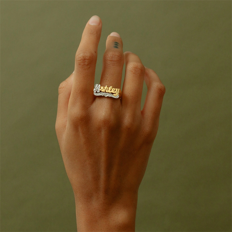 Bague en or 18 carats avec cœu - Men Accessories Name avis et prix