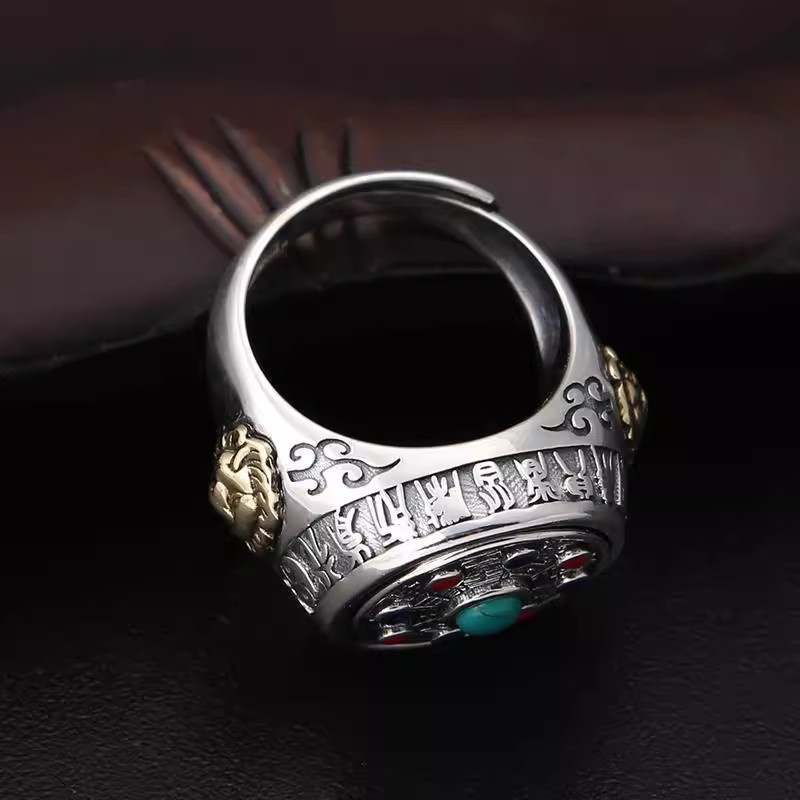 Bague en émail coloré de Style - Men Accessories Ethnic avis et prix