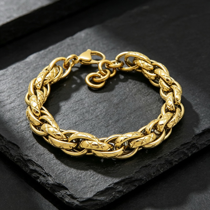 Bracelet chaîne cubaine textur - X Men Accessories avis et prix
