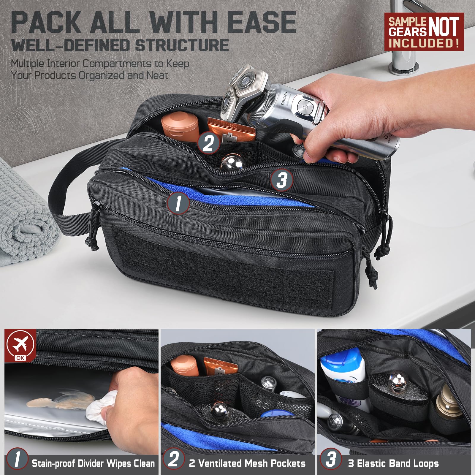 Trousse de toilette tactique p - Men Accessories Kit Bag avis et prix
