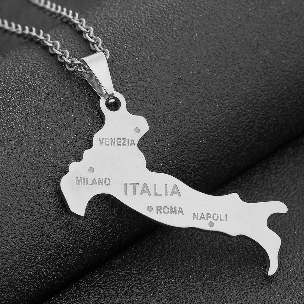 Collier carte italienne en aci - Men Accessories Ethnic avis et prix
